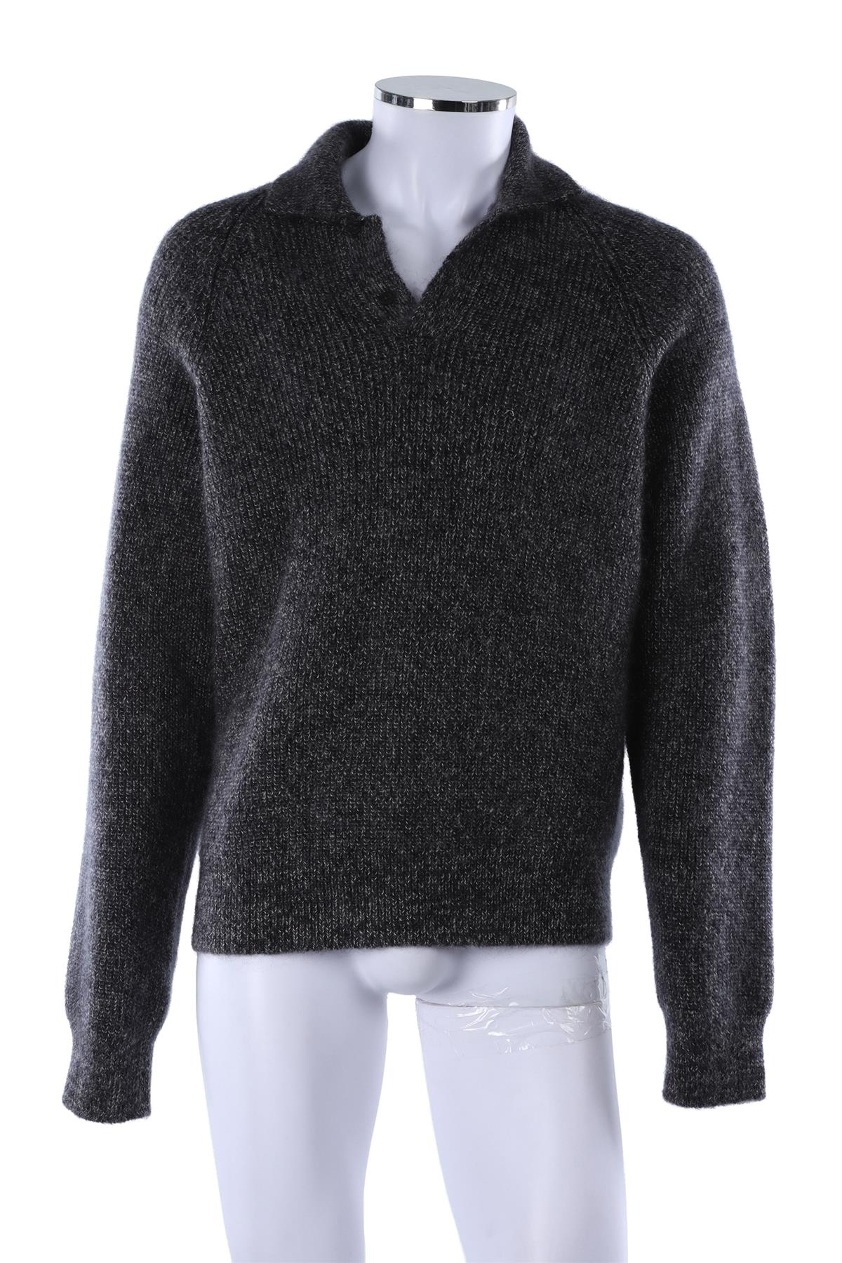 GREY MEN'S WOOL SWEATER