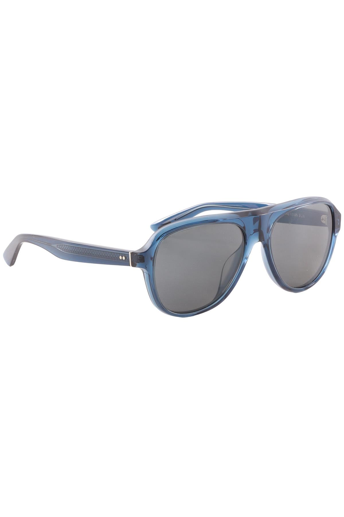 OLIVER PEOPLES + PAUL NEWMAN BLUE PILOT FRAME ACETATE SUNGLASSES