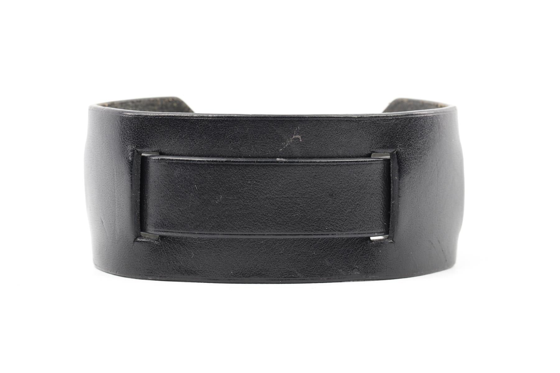 HERMÈS BLACK 2013 LEATHER BRACELET