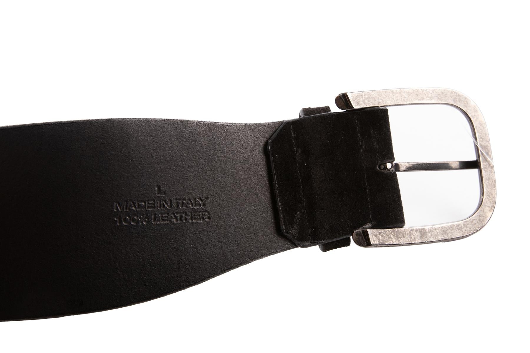 DONNA KARAN BLACK SUEDE WAIST BELT