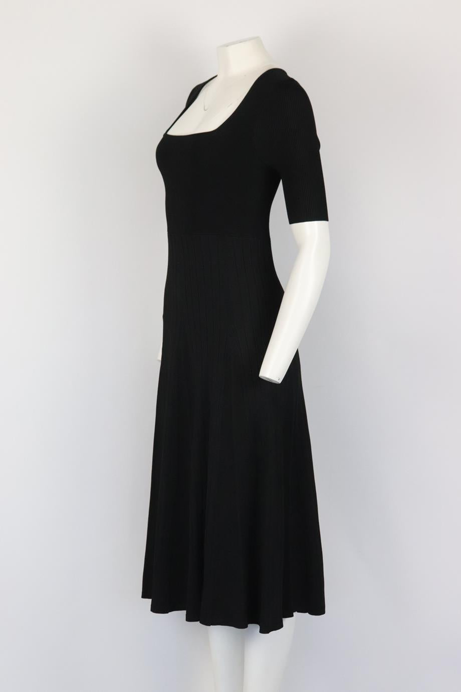 LA LIGNE RIBBED KNIT MIDI DRESS SMALL