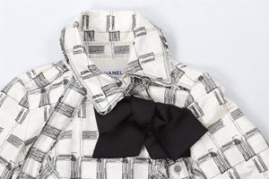 CHANEL WHITE 2009 COTTON MIDI DRESS FR 38 UK 10
