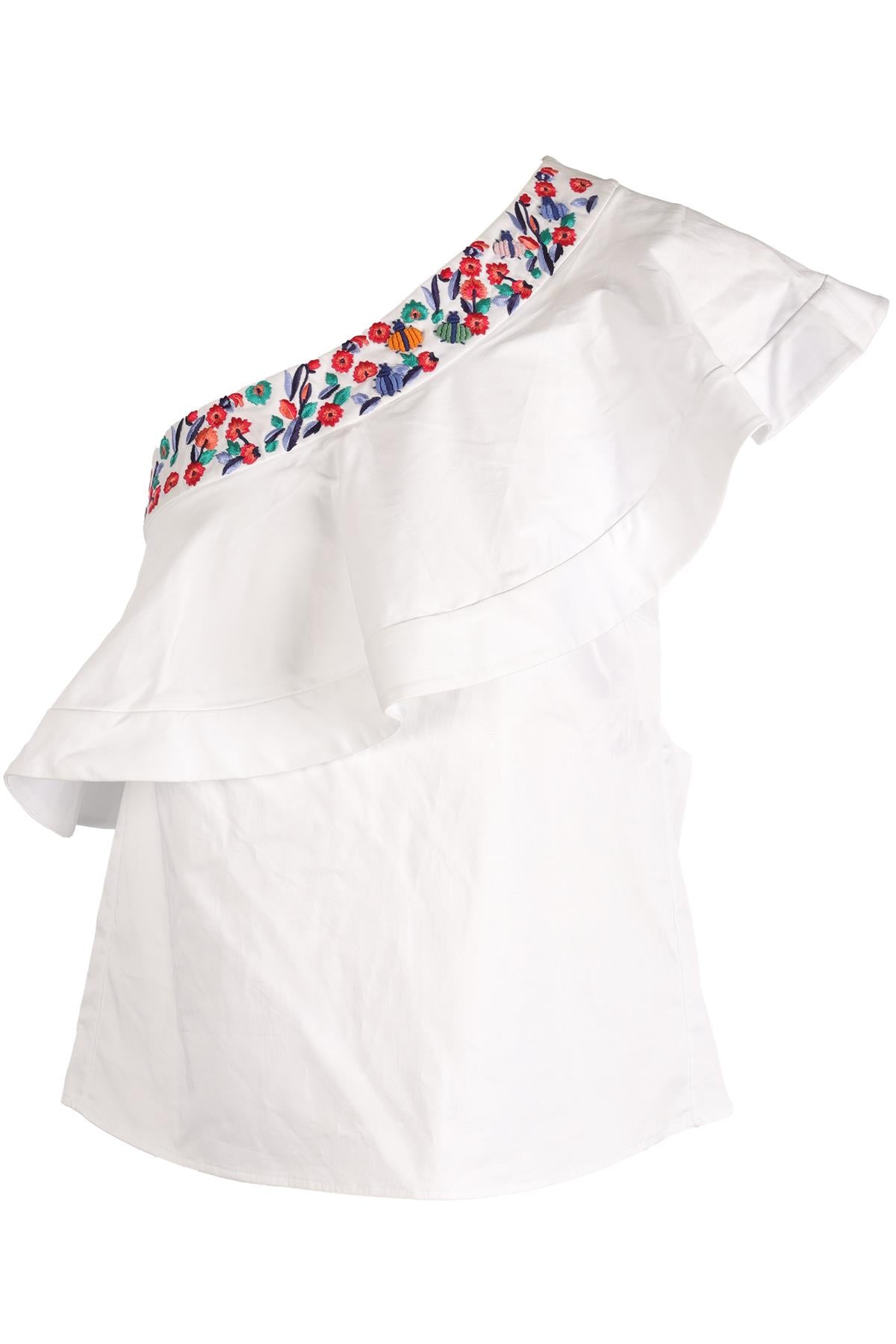 SALONI WHITE COTTON TOP US 2 UK 6