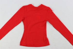 SKIMS RED JERSEY TOP XSMALL