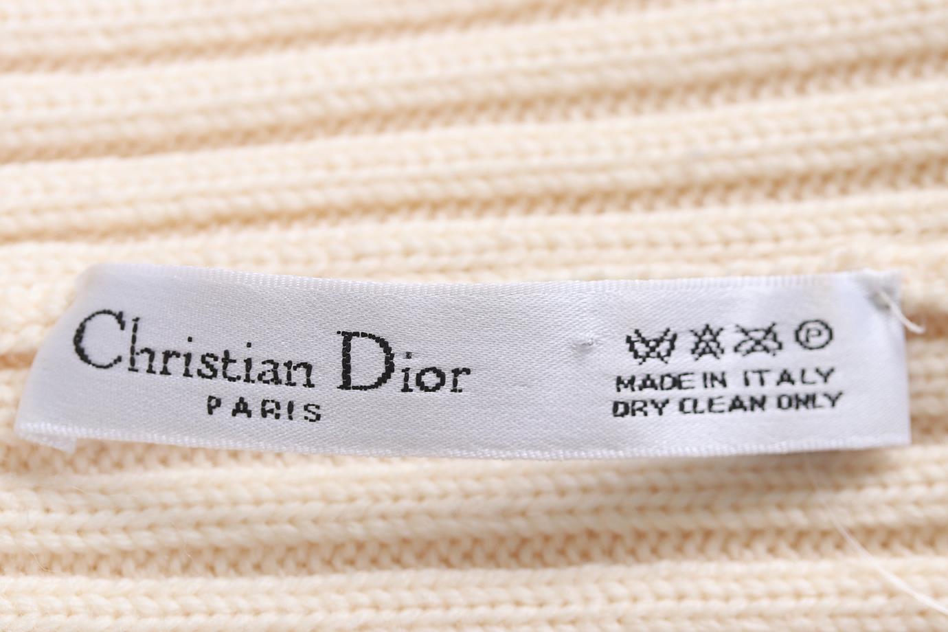 CHRISTIAN DIOR RIBBED WOOL BLEND SNOOD