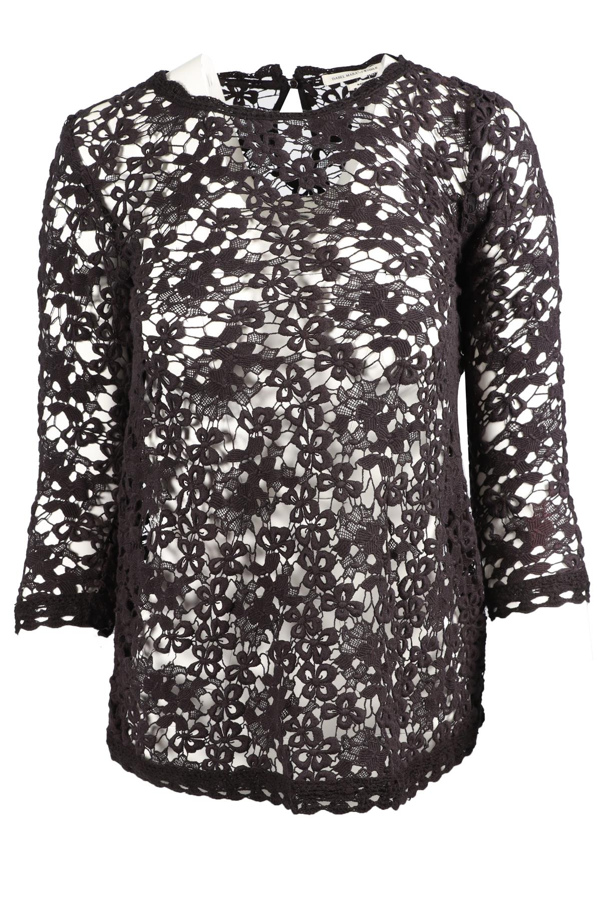 ISABEL MARANT ÉTOILE BLACK COTTON TOP FR 34 UK 6