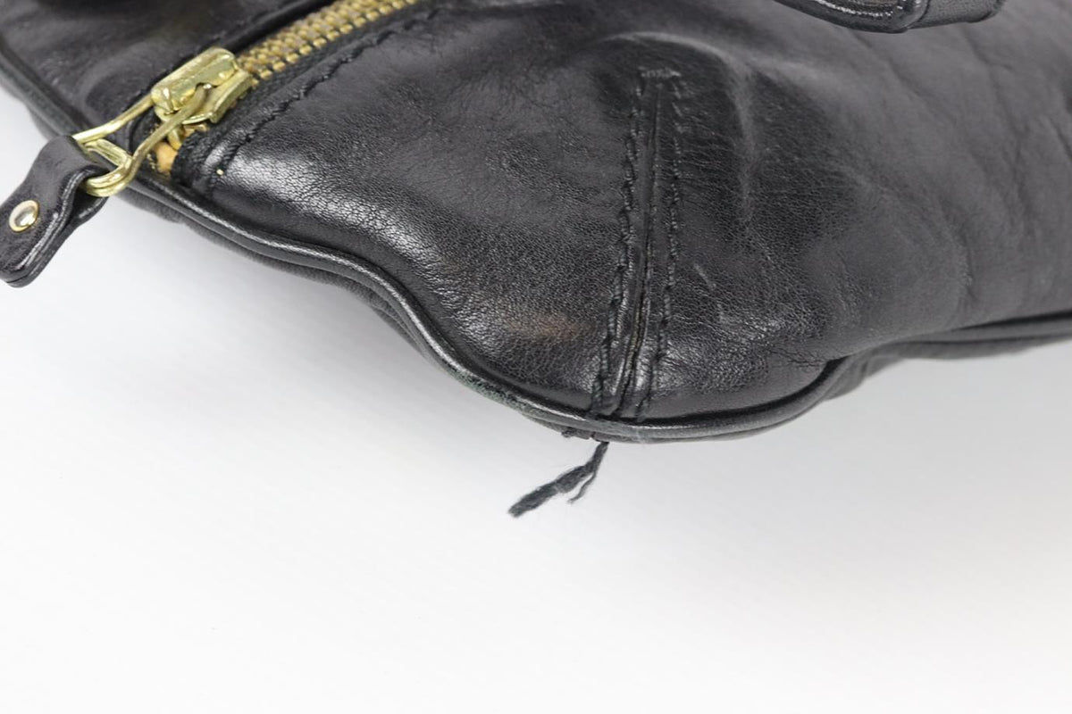 JIMMY CHOO MARIN LEATHER CLUTCH