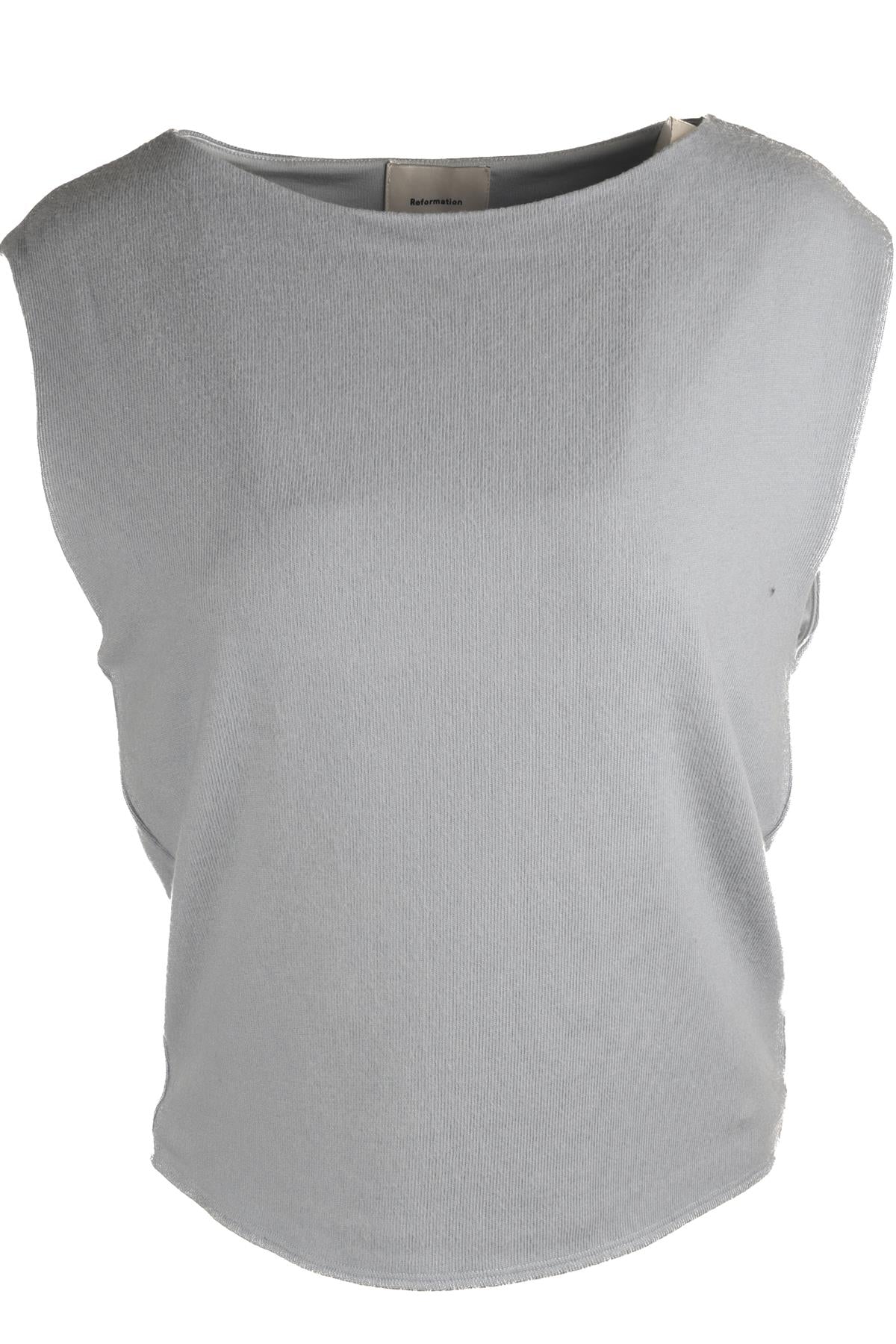 REFORMATION BLUE COTTON TOP SMALL