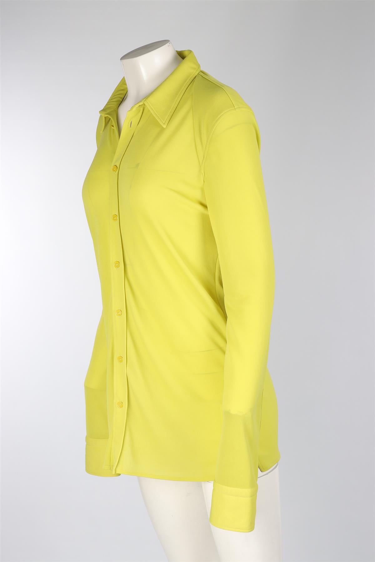 BOTTEGA VENETA GREEN JERSEY SHIRT IT 44 UK 12