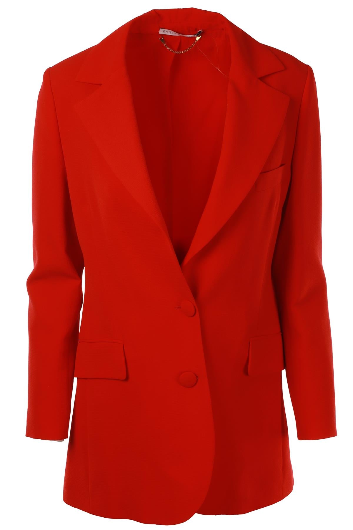 RED CREPE BLAZER