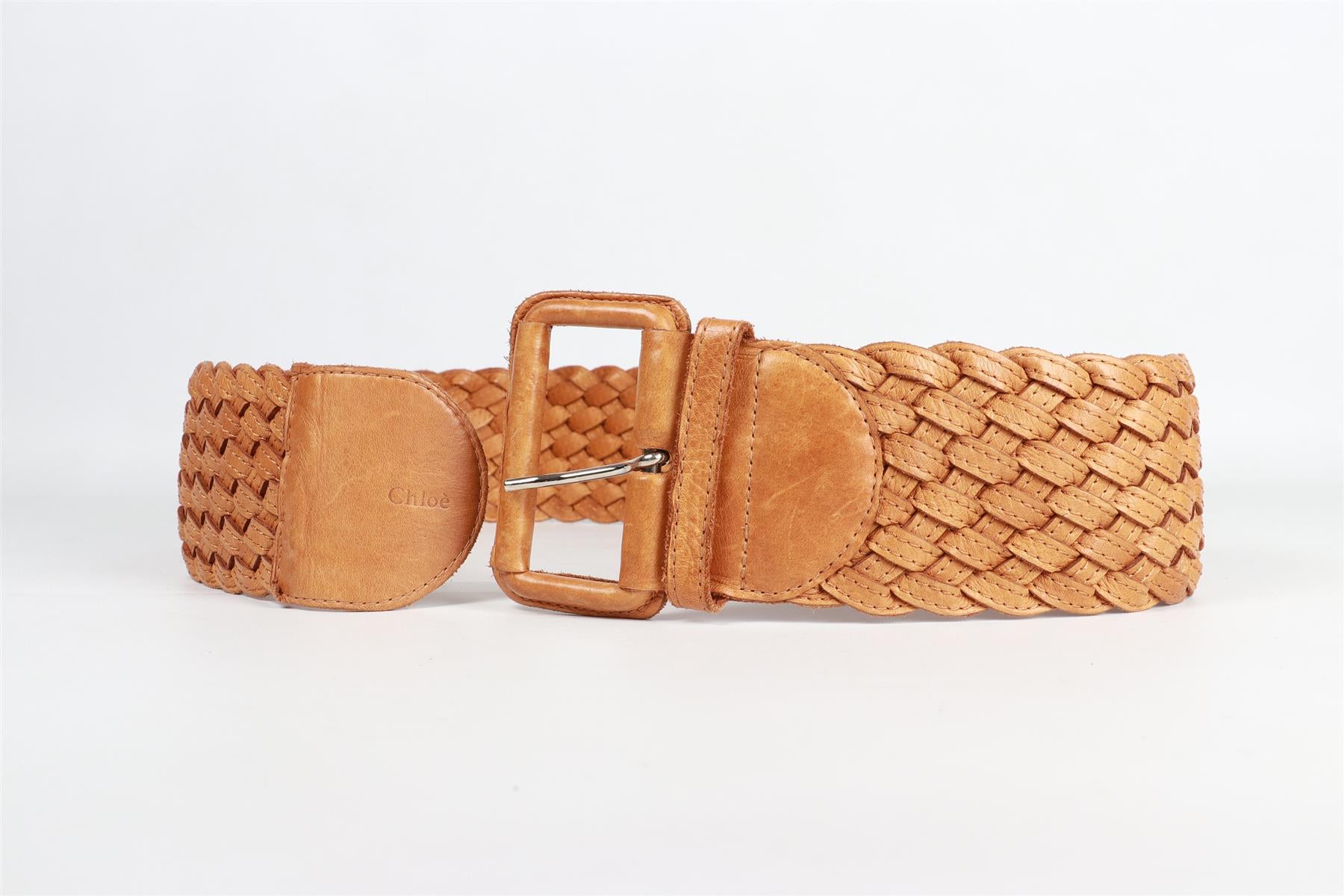 CHLOÈ BROWN LEATHER WAIST BELT 70-80 CM