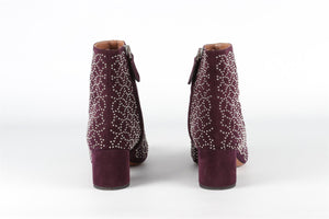 ALAÏA PURPLE SUEDE ANKLE BOOTS EU 35.5 UK 2.5 US 5.5