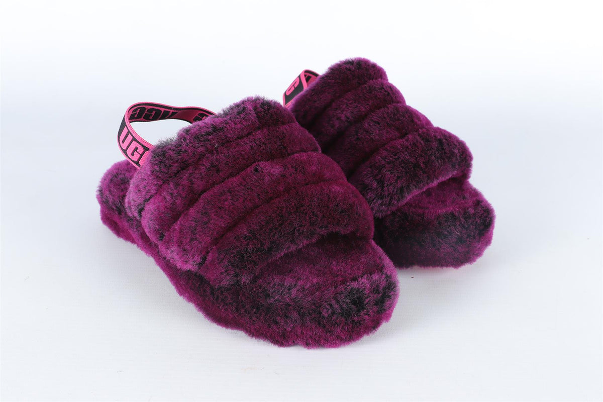 UGG AUSTRALIA PURPLE KIDS GIRLS SHEARLING SLIPPERS EU 32.5 UK 13 US 1