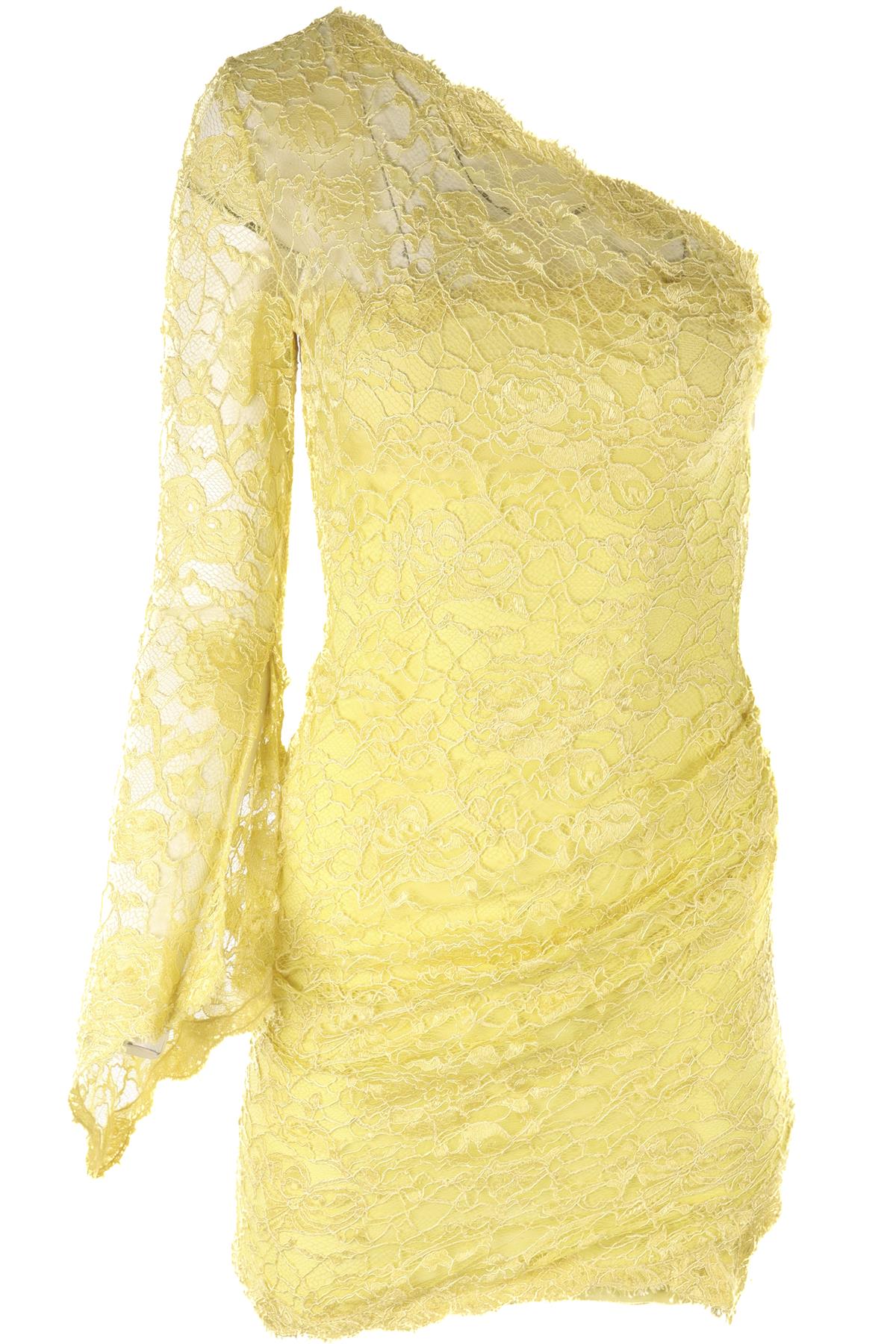 EMILIO PUCCI YELLOW LACE MINI DRESS IT 38 UK 6