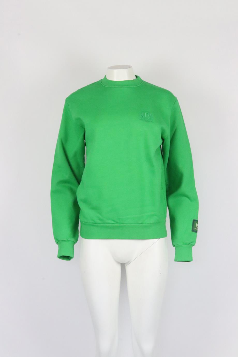 DANZY OVERSIZED COTTON JERSEY SWEATSHIRT SMALL