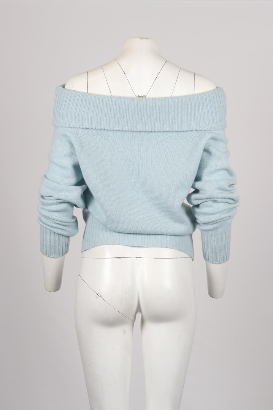 EMILIO PUCCI OFF THE SHOULDER CASHMERE SWEATER XLARGE
