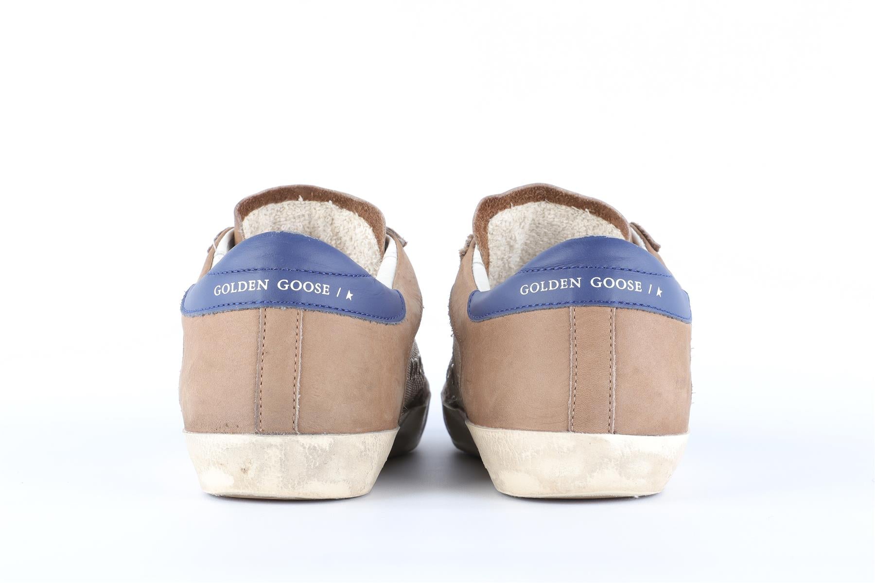 GOLDEN GOOSE BROWN SUPER STAR LEATHER SNEAKERS EU 40 UK 7 US 10