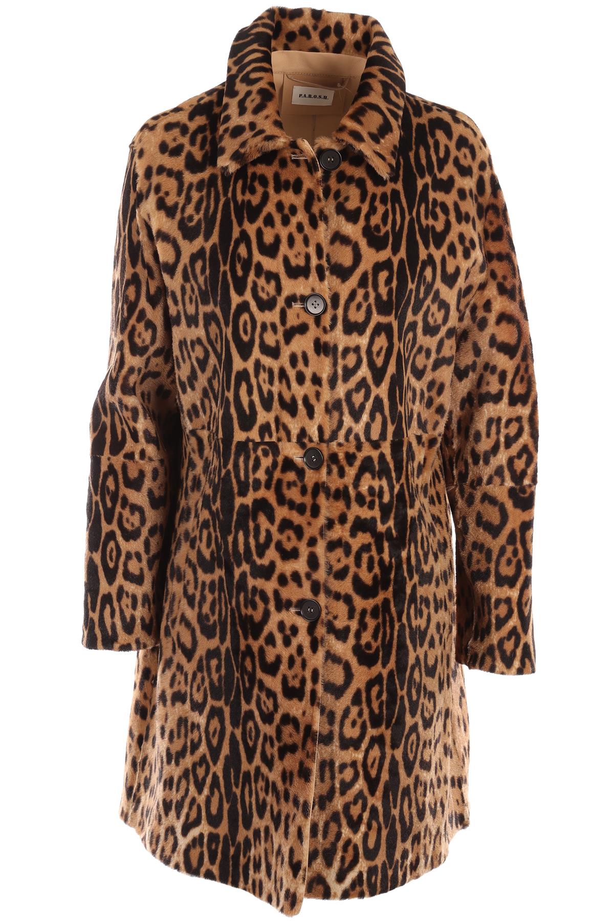 P.A.R.O.S.H. BROWN CALF HAIR COAT MEDIUM