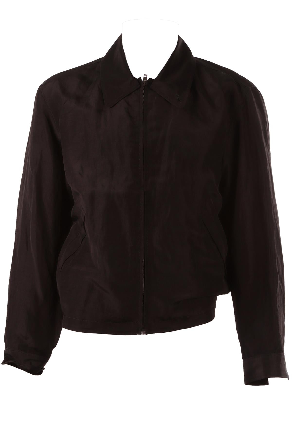 BLACK MEN'S LINEN JACKET