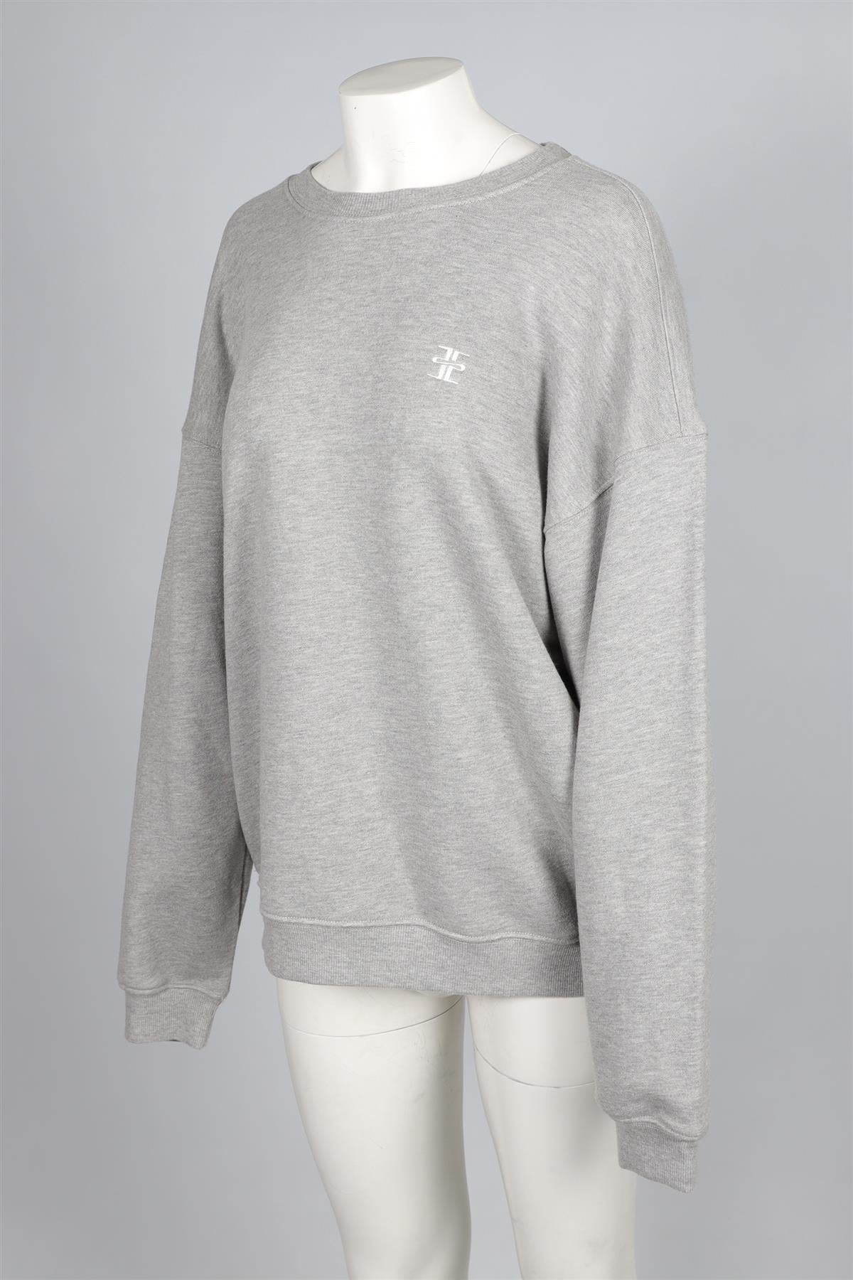 ETERNE GREY COTTON SWEATSHIRT MEDIUM