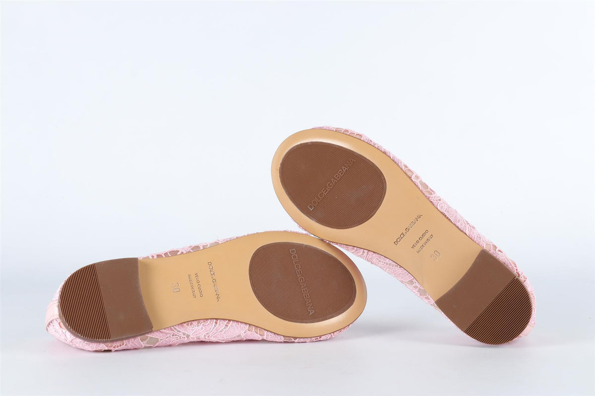 DOLCE & GABBANA PINK KIDS GIRLS PUMPS EU 30 UK 12 US 13