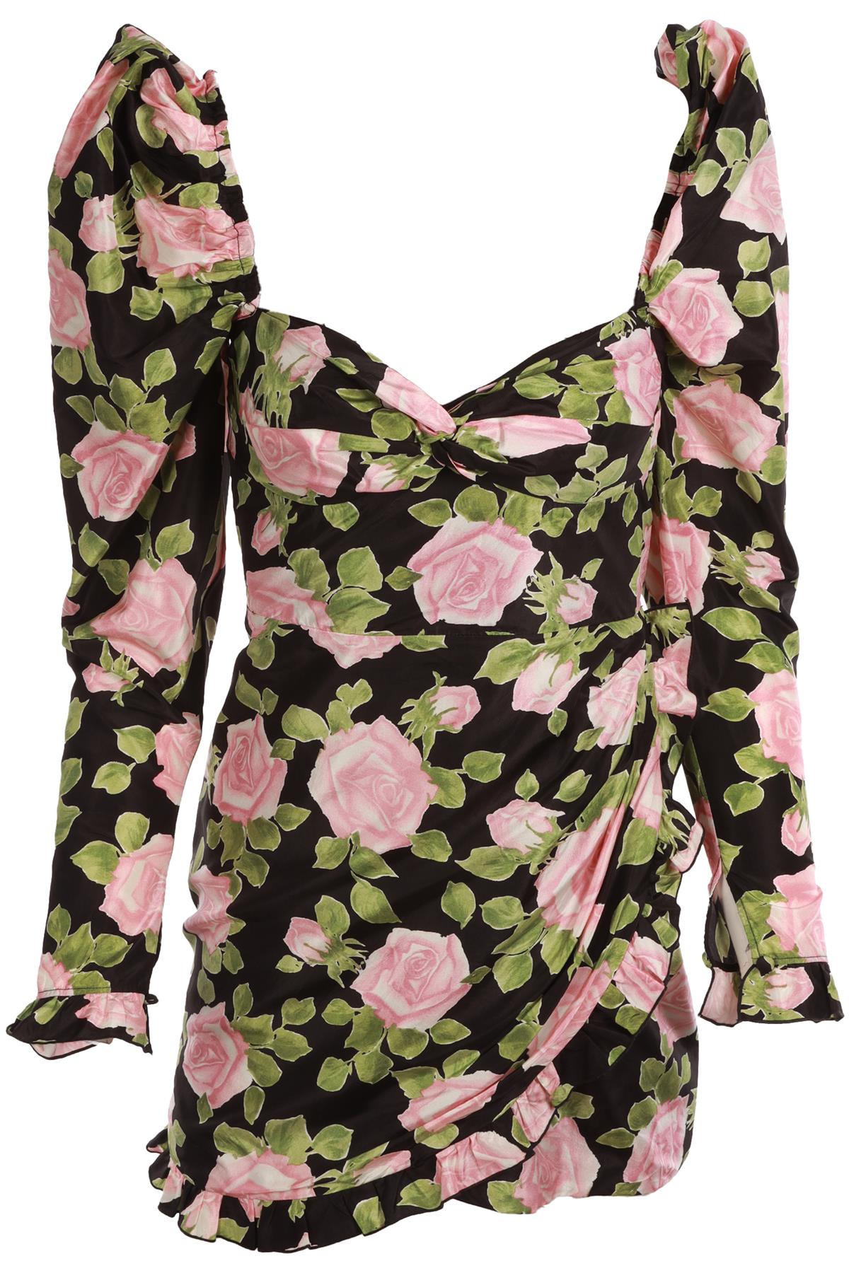 ALESSANDRA RICH MULTI SILK MINI DRESS IT 40 UK 8