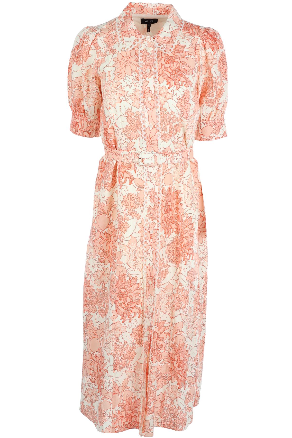ME+EM ORANGE LINEN MAXI DRESS UK 10