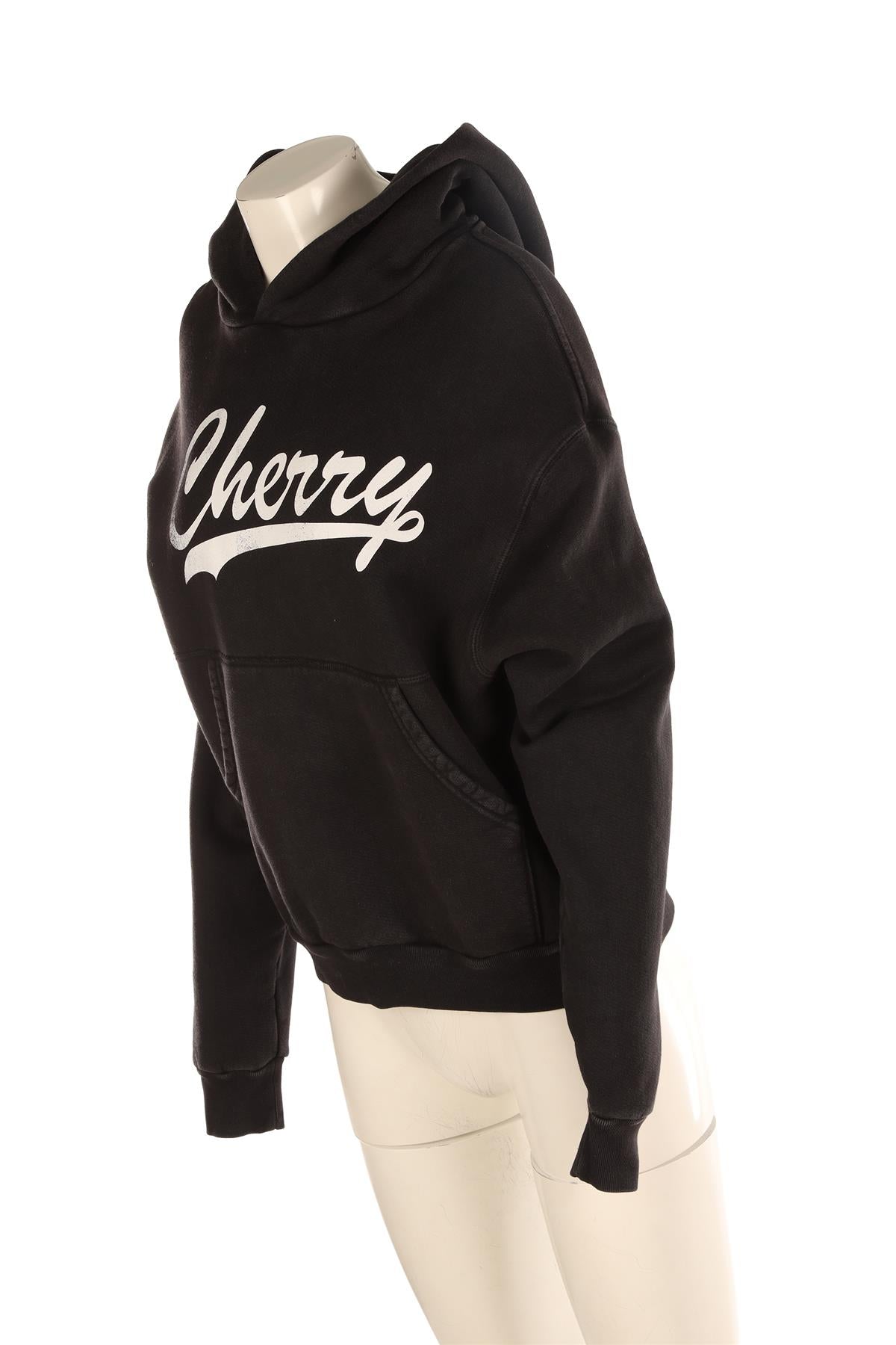 CHERRY LOS ANGELES GREY COTTON HOODIE SMALL
