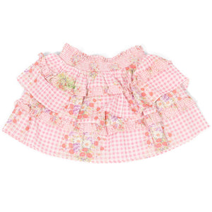 LOVESHACKFANCY PINK BABY GIRLS COTTON SKIRT 18-24 MONTHS