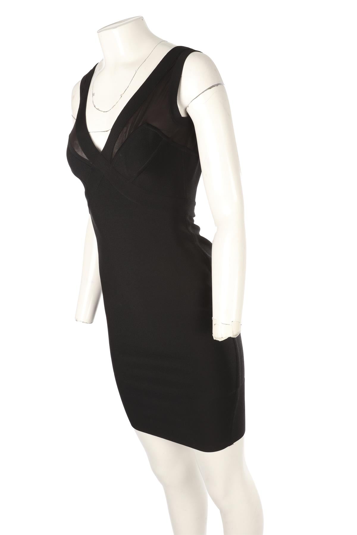 BLACK KNIT MINI DRESS