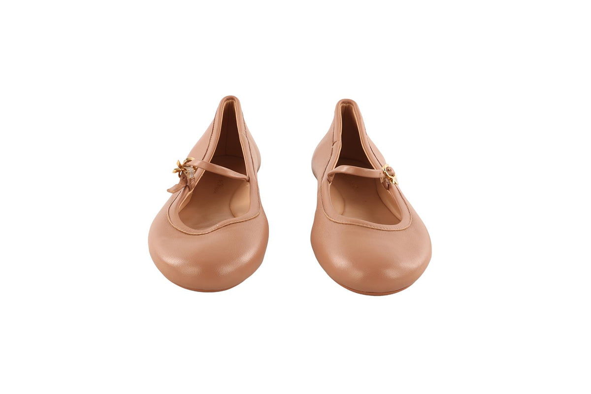 GIANVITO ROSSI PINK LEATHER BALLET FLATS EU 36 UK 3 US 6