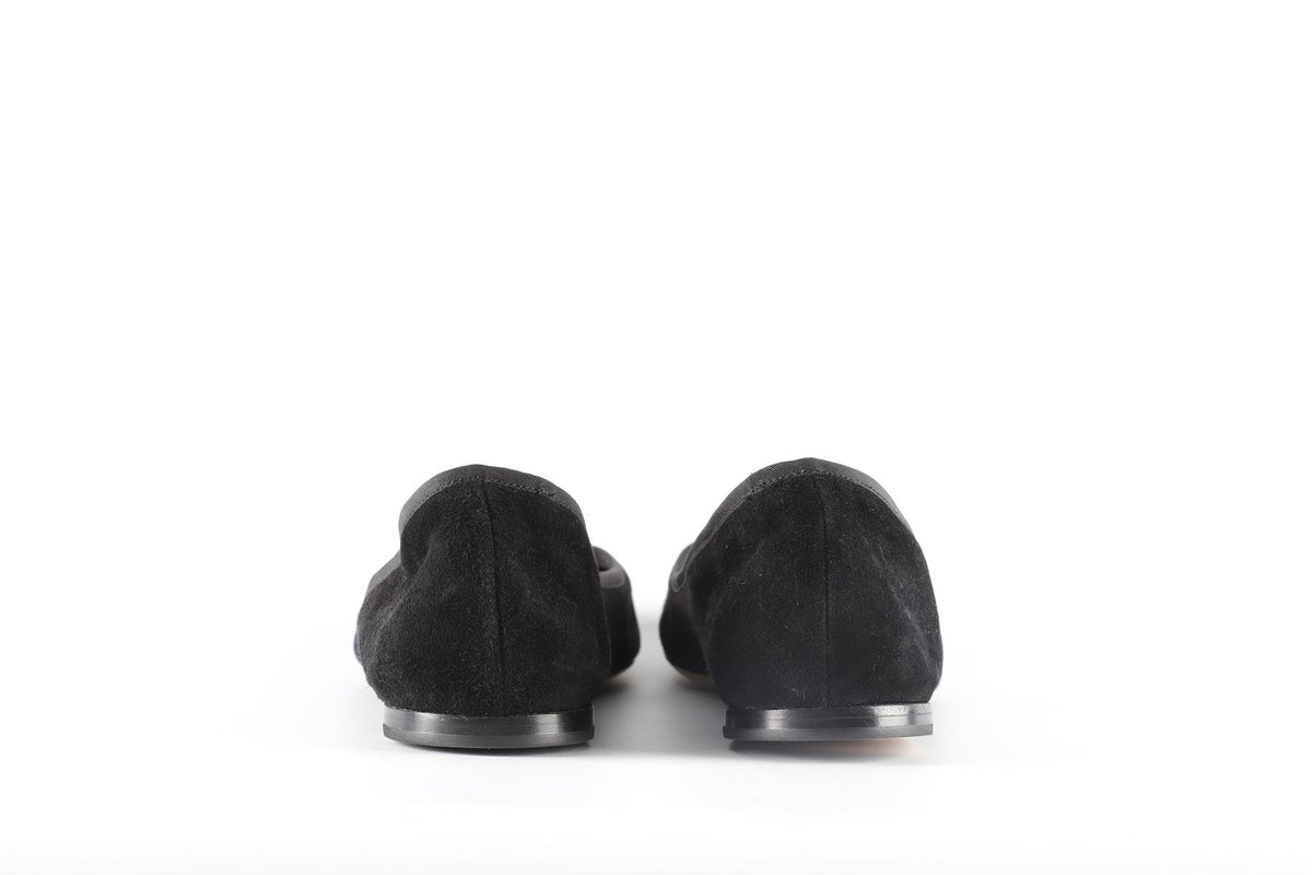 CHLOÉ BLACK SUEDE BALLET FLATS EU 39 UK 6 US 9