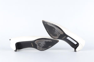 CELINE WHITE LEATHER PUMPS EU 38 UK 5 US 8