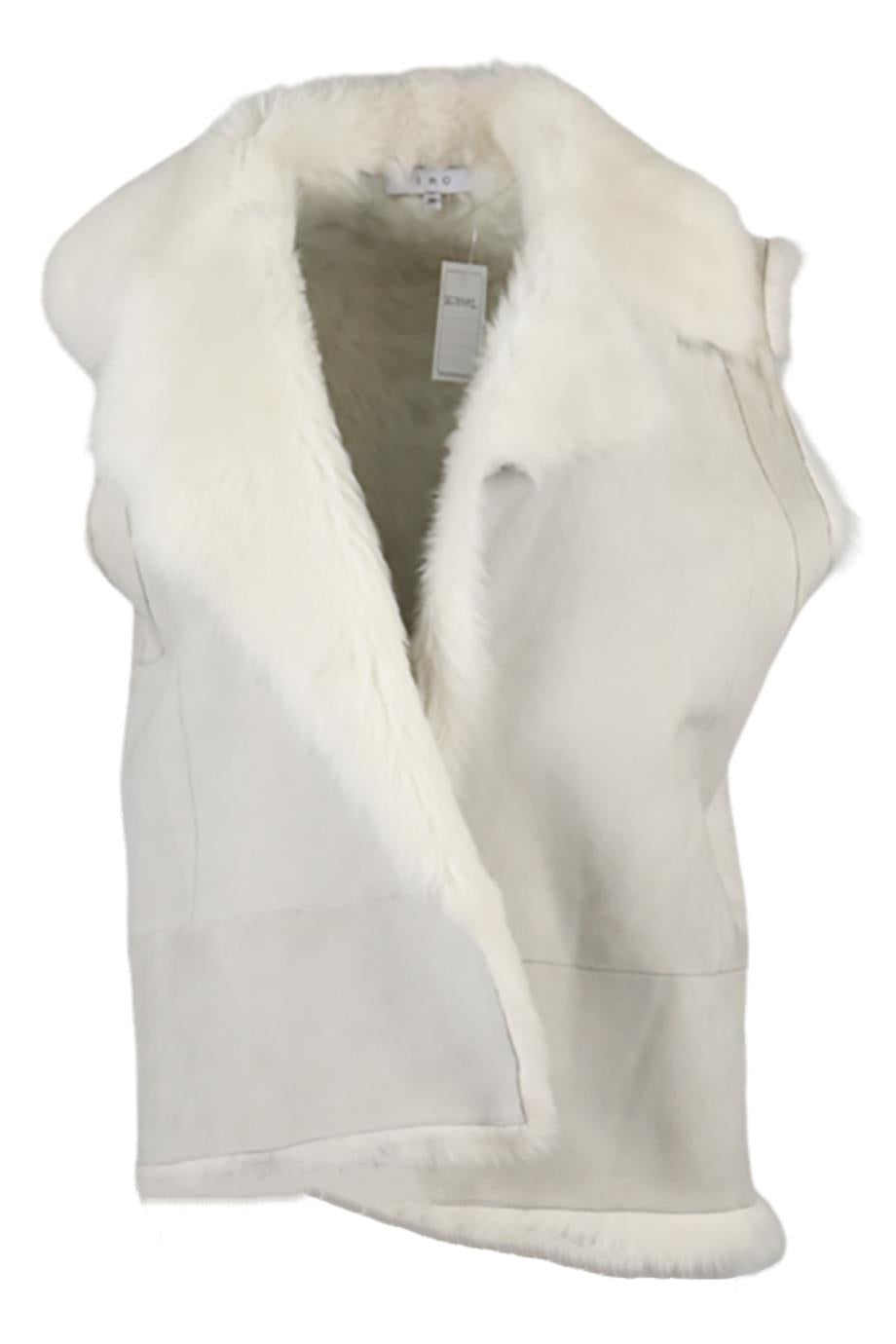 IRO SHEARLING AND SUEDE GILET FR 36 UK 8