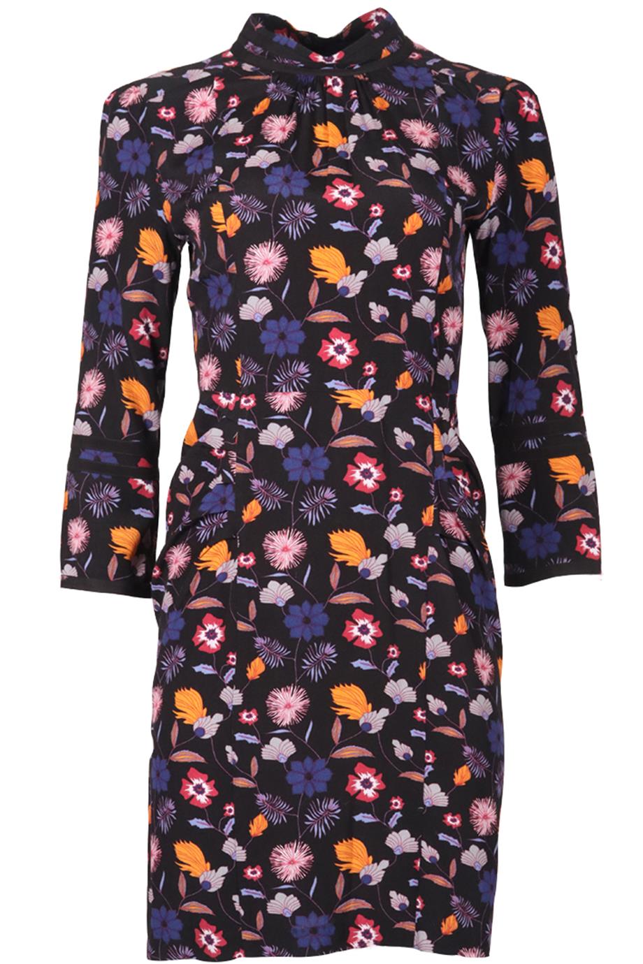 BA&SH FLORAL PRINT CREPE MINI DRESS UK 12