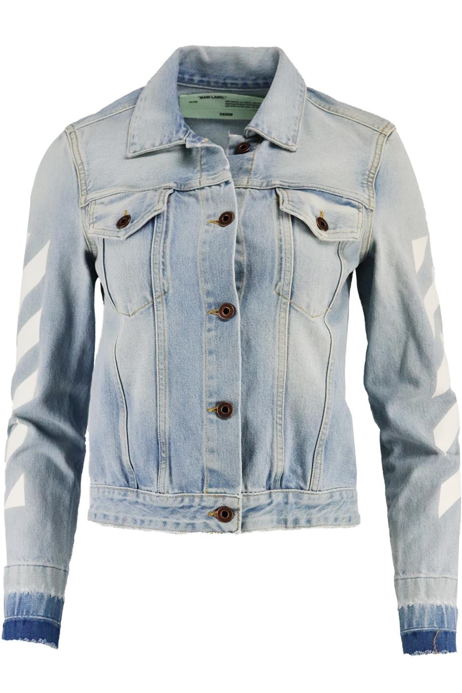 OFF-WHITE C/O VIRGIL ABLOH OMBRÉ DENIM JACKET IT 38 UK 6