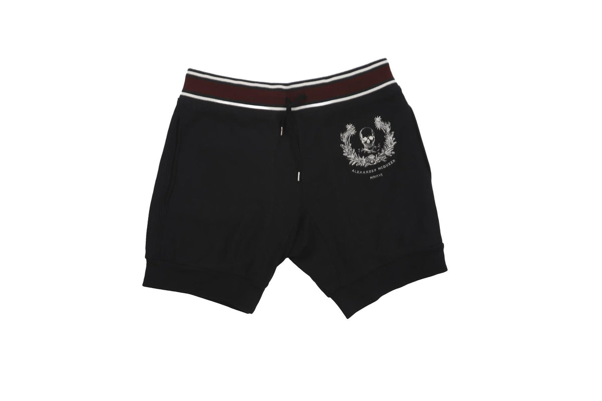 ALEXANDER MCQUEEN BLACK MEN'S COTTON SHORTS SMALL