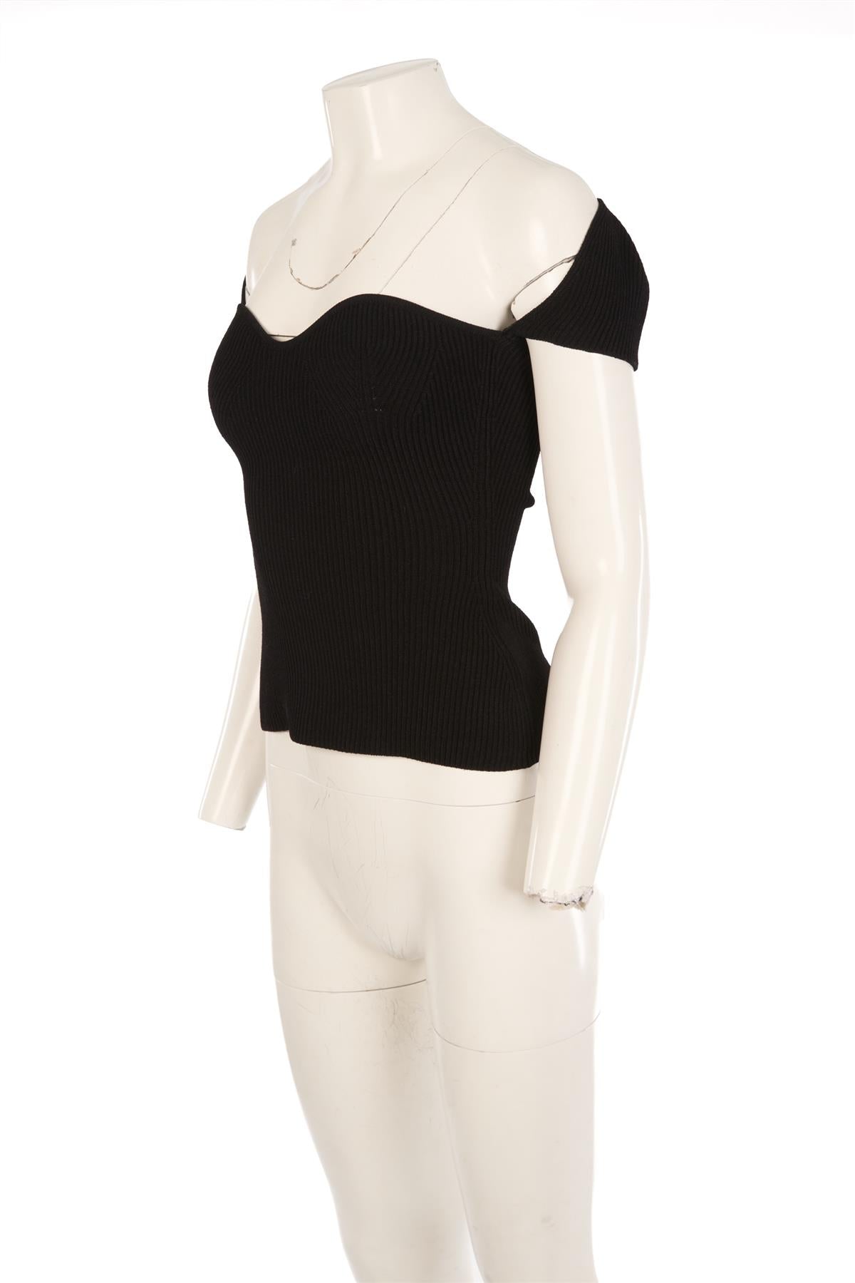 KHAITE BLACK KNIT TOP SMALL