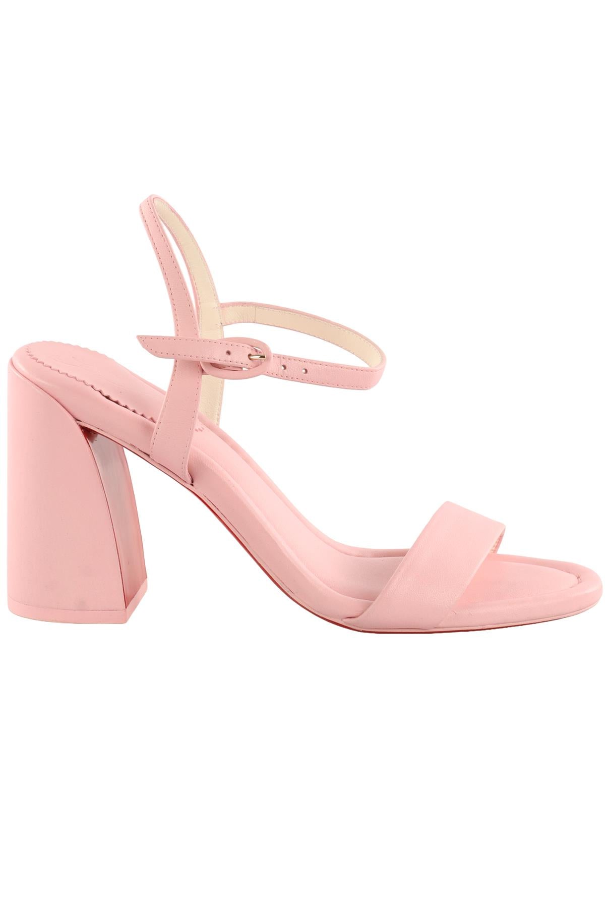 CHRISTIAN LOUBOUTIN PINK MISS JANE LEATHER SANDALS EU 37 UK 4 US 7