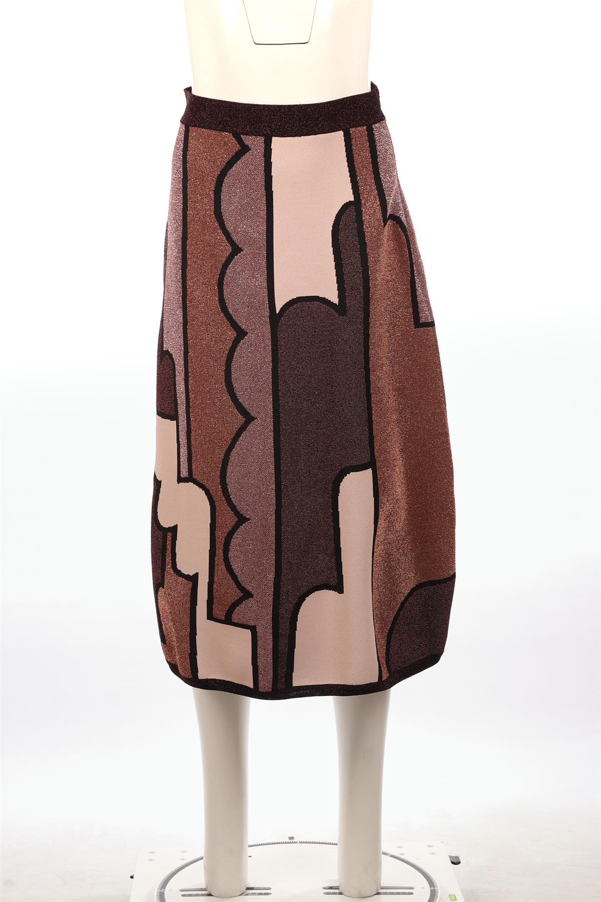 ROKSANDA MULTI KNIT MIDI SKIRT SMALL