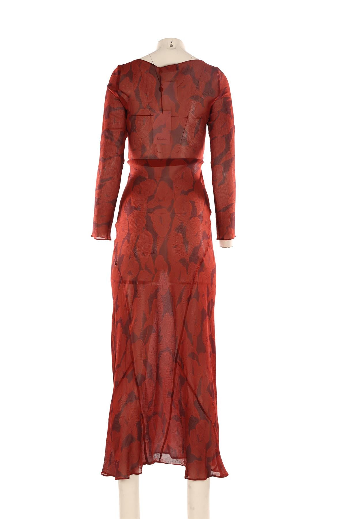 REALISATION PAR RED SILK MAXI DRESS SMALL