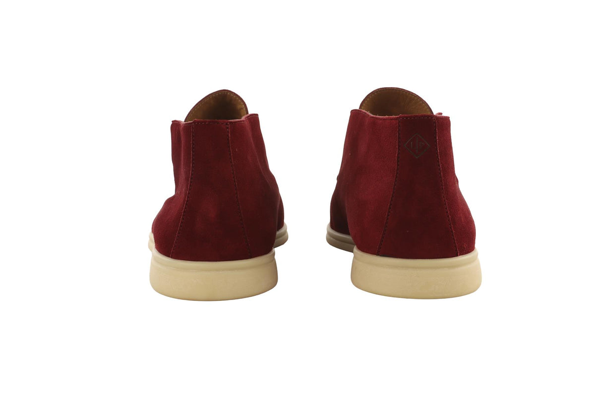 LORO PIANA RED MEN'S OPEN WALK SUEDE ANKLE BOOTS EU 42 UK 8 US 9