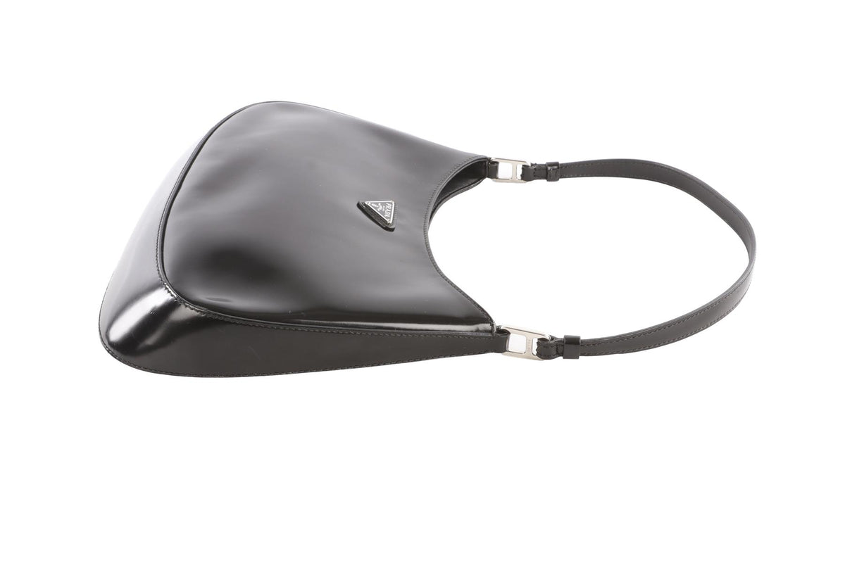 PRADA BLACK CLEO LEATHER SHOULDER BAG