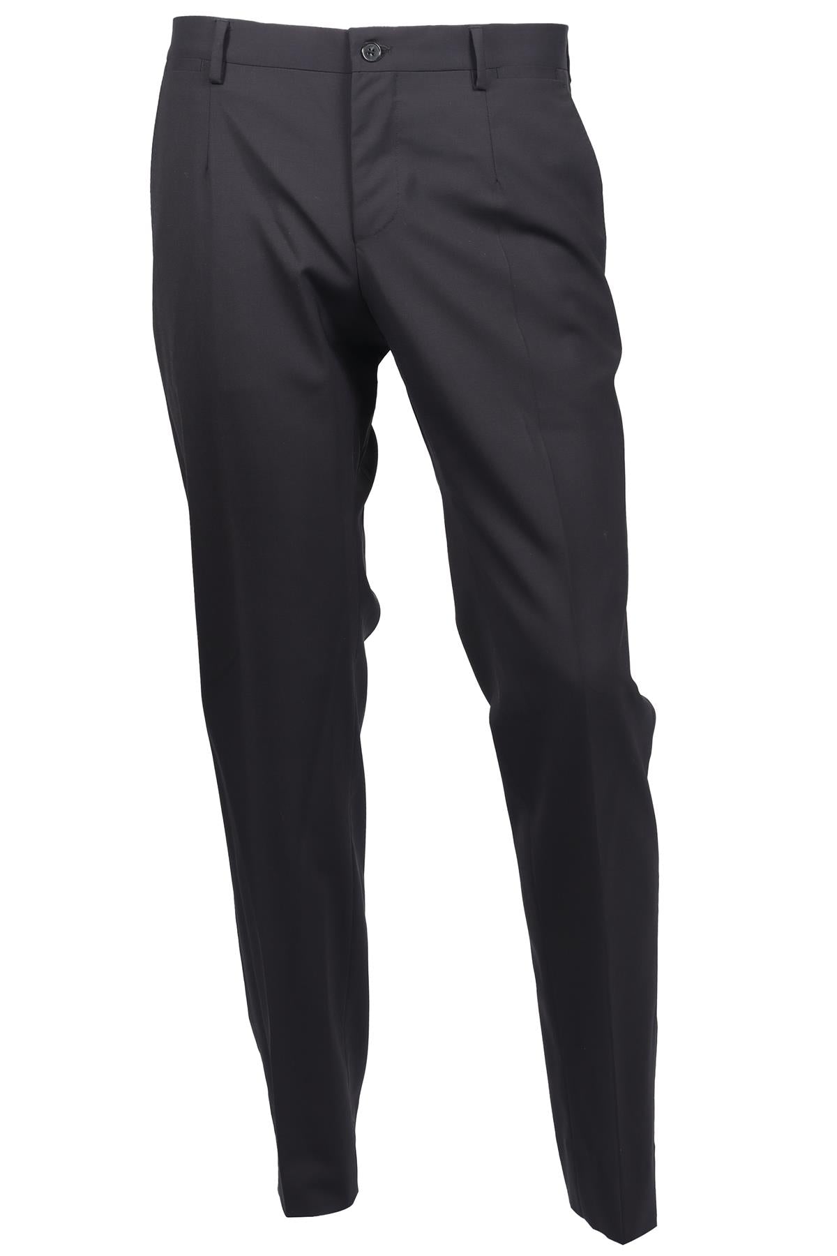 DOLCE & GABBANA NAVY MEN'S WOOL BLEND STRAIGHT LEG PANTS IT 48 UK 32
