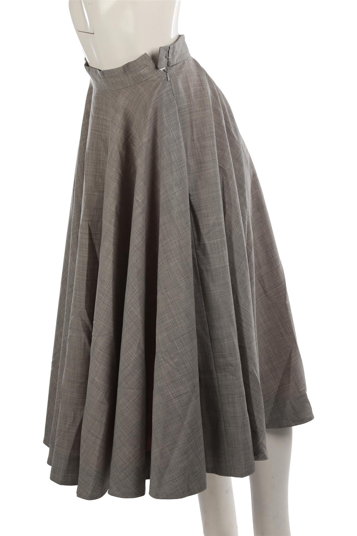 VIVIENNE WESTWOOD GREY WOOL MIDI SKIRT UK 10