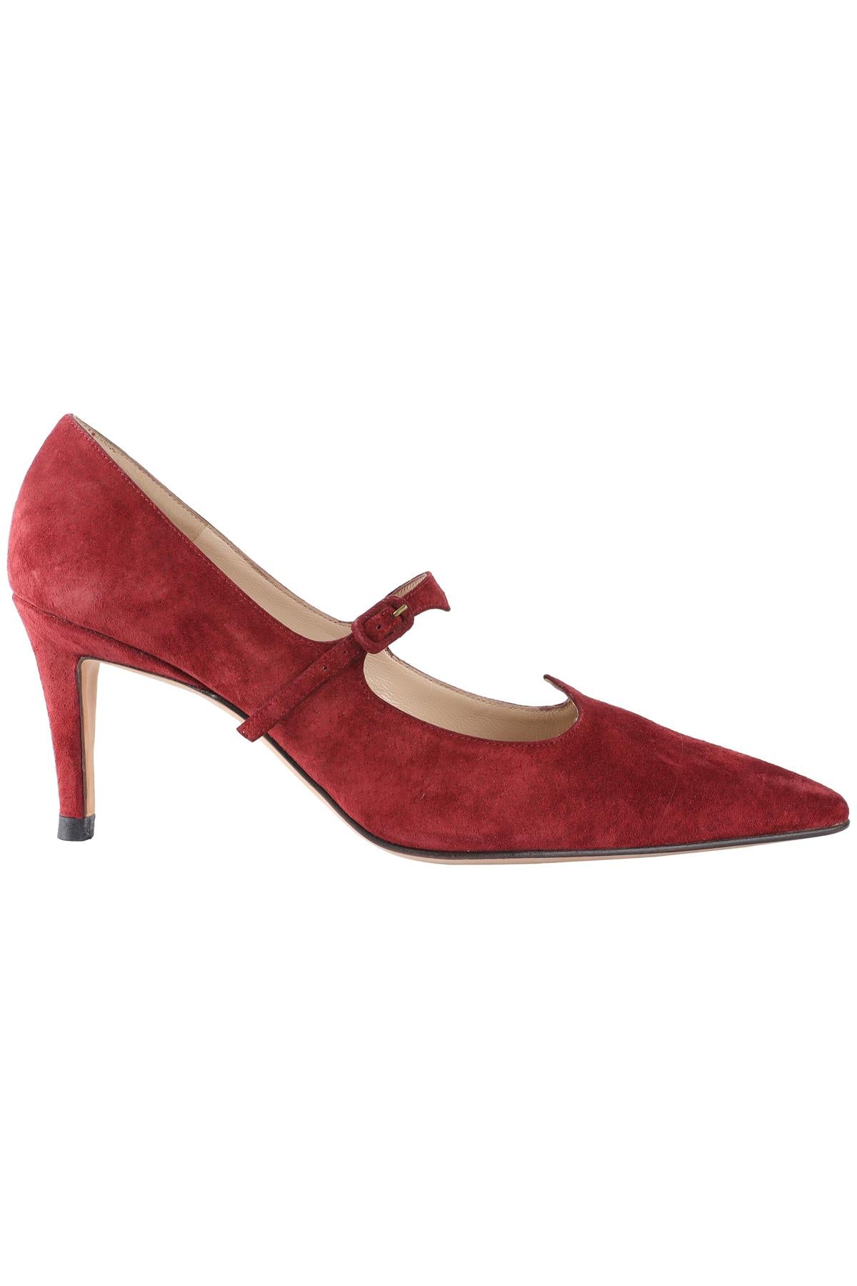 MANOLO BLAHNIK RED SUEDE PUMPS EU 38 UK 5 US 8
