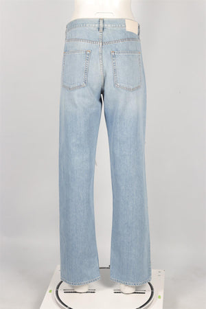 GRLFRND BLUE HIGH RISE STRAIGHT LEG JEANS W27 UK 8-10