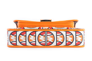 MICHAEL KORS + ELLESSE ORANGE BRADSHAW CANVAS SHOULDER BAG