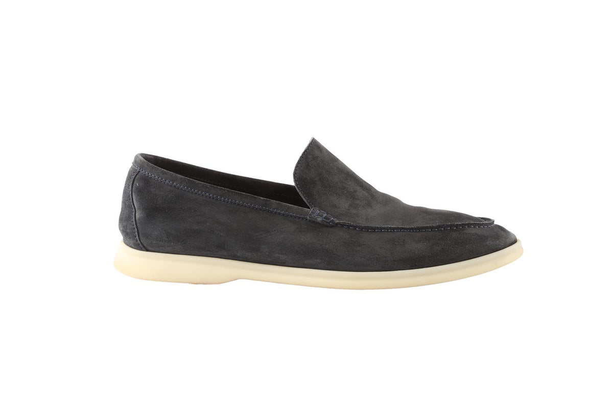 LORO PIANA NAVY MEN'S SUMMER WALK SUEDE LOAFERS EU 46 UK 12 US 13