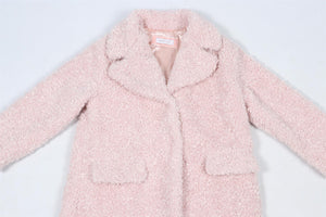 MONNALISA PINK KIDS GIRLS FAUX SHEARLING COAT 8 YEARS